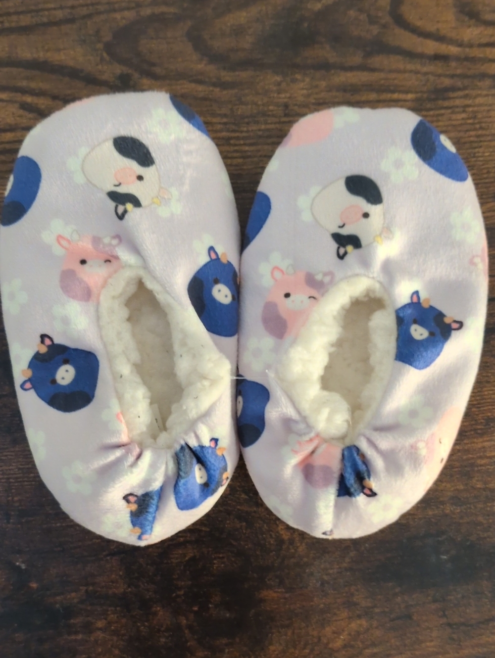 5/$25 NEW Lilac Animal Print Slippers Size 9-10 15-16CM